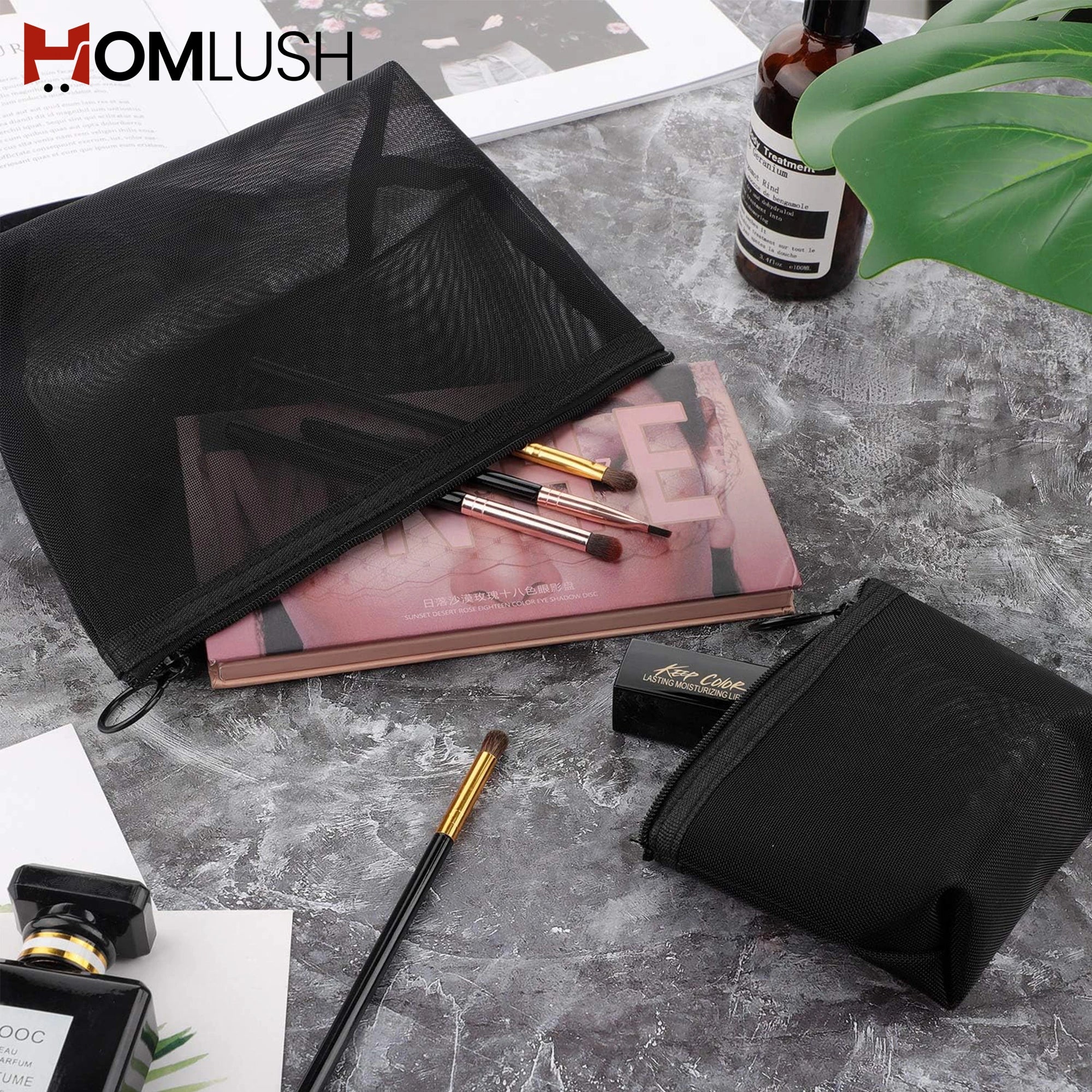 3 Pcs Cosmetic Pouch Set – Travel Makeup Organizer Bags