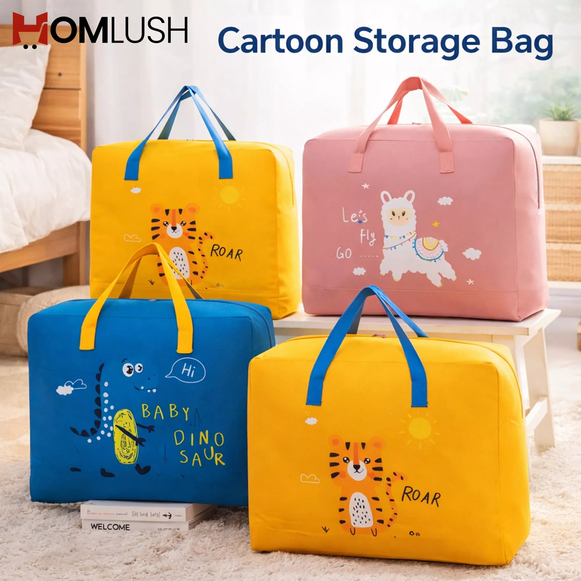 Dinosaur Kids Travel Storage Bag – Large Capacity