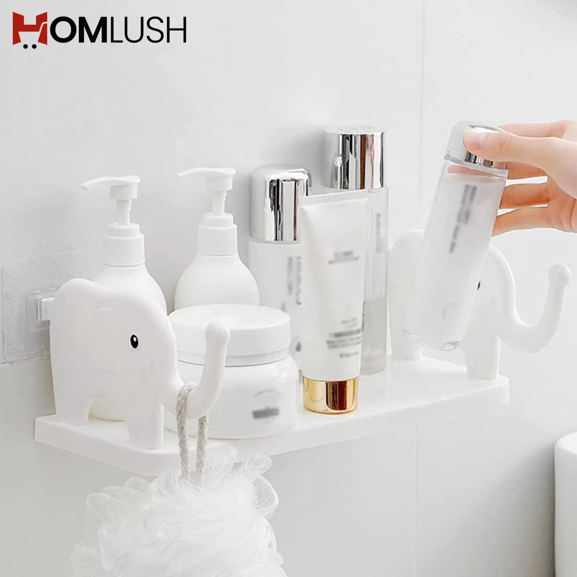 Elephant Shape Wall Mounted Bathroom Shelf