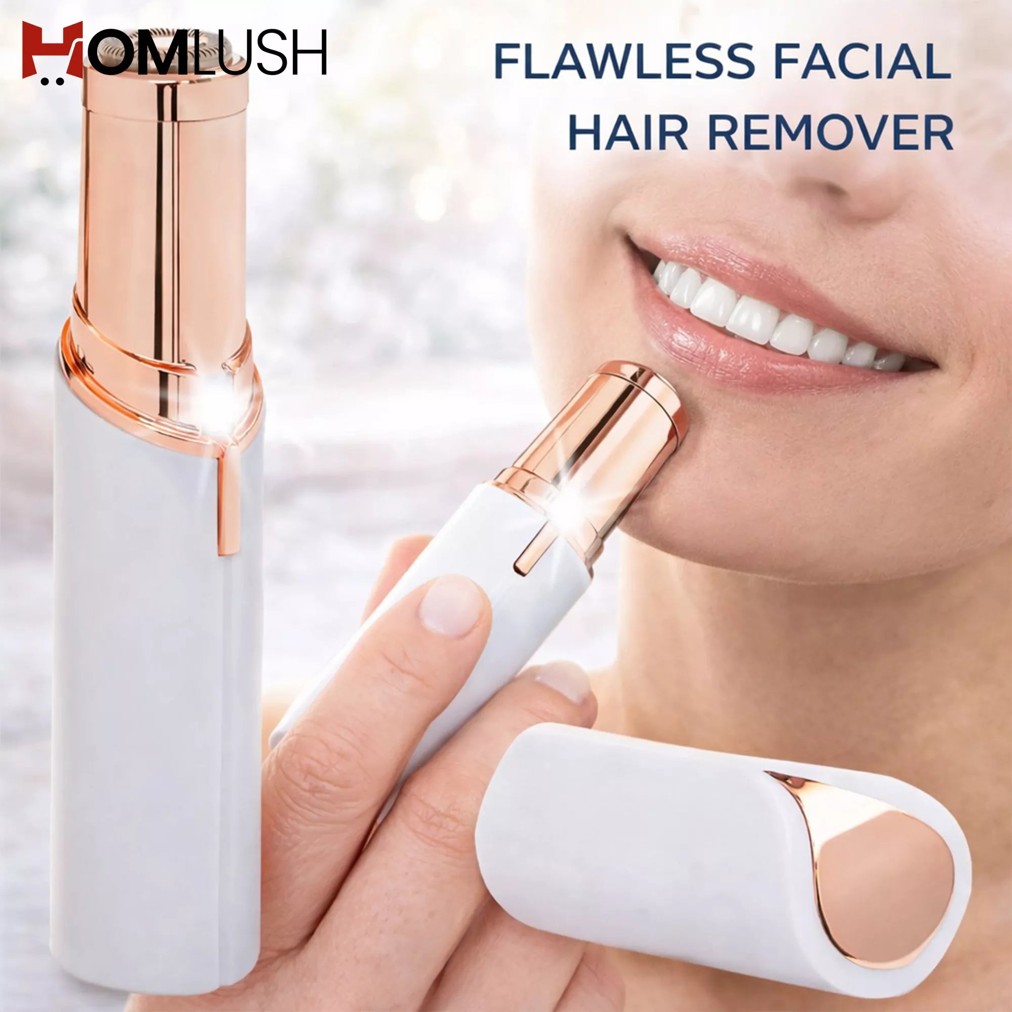 Electric face trimmer for upper lip and chin