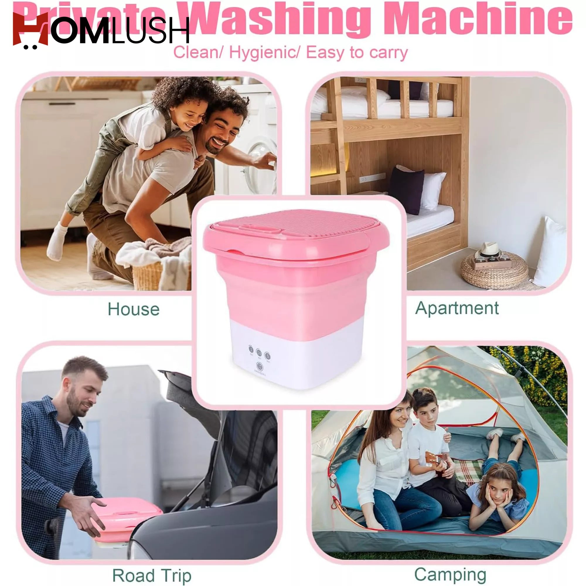 compact portable washing machine for small clothes