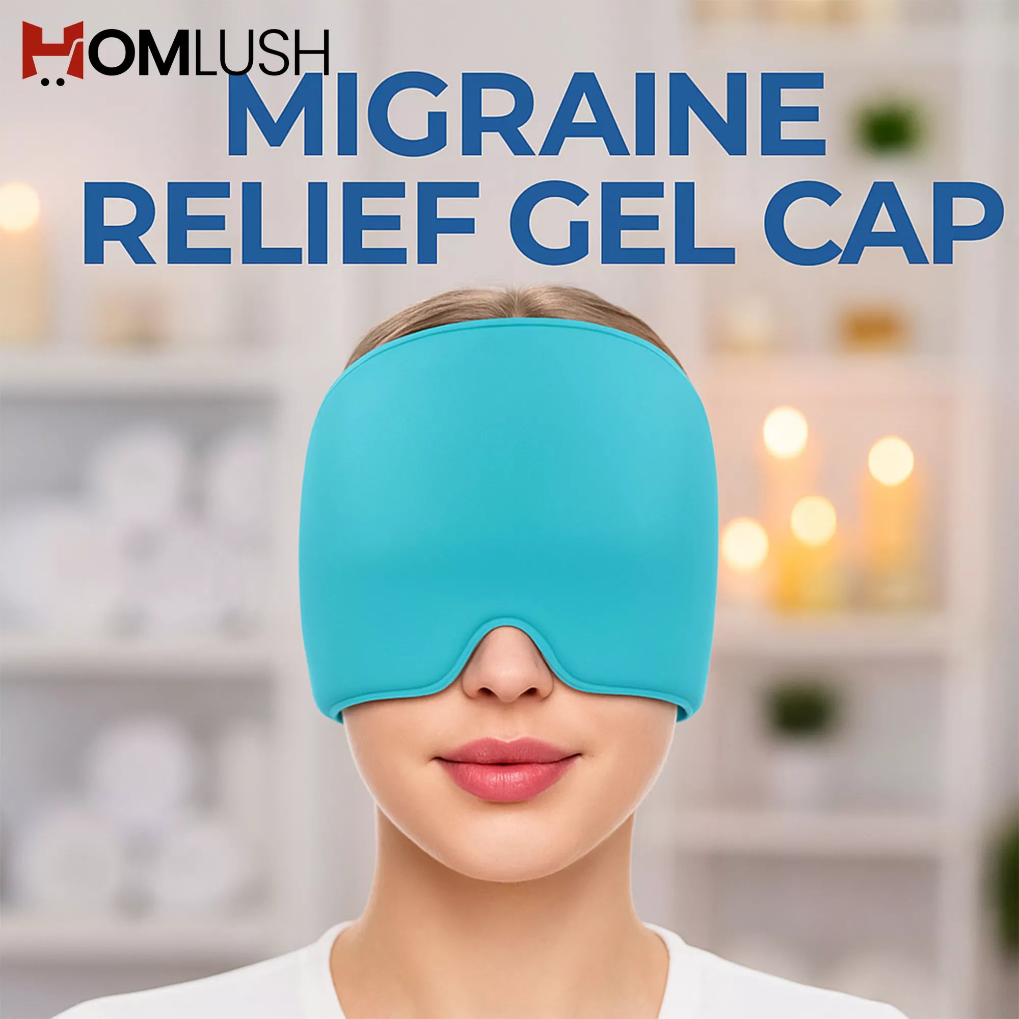 Migraine relief gel cap for hot and cold therapy