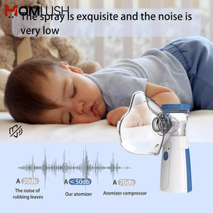 Low noise breathing support nebulizer device