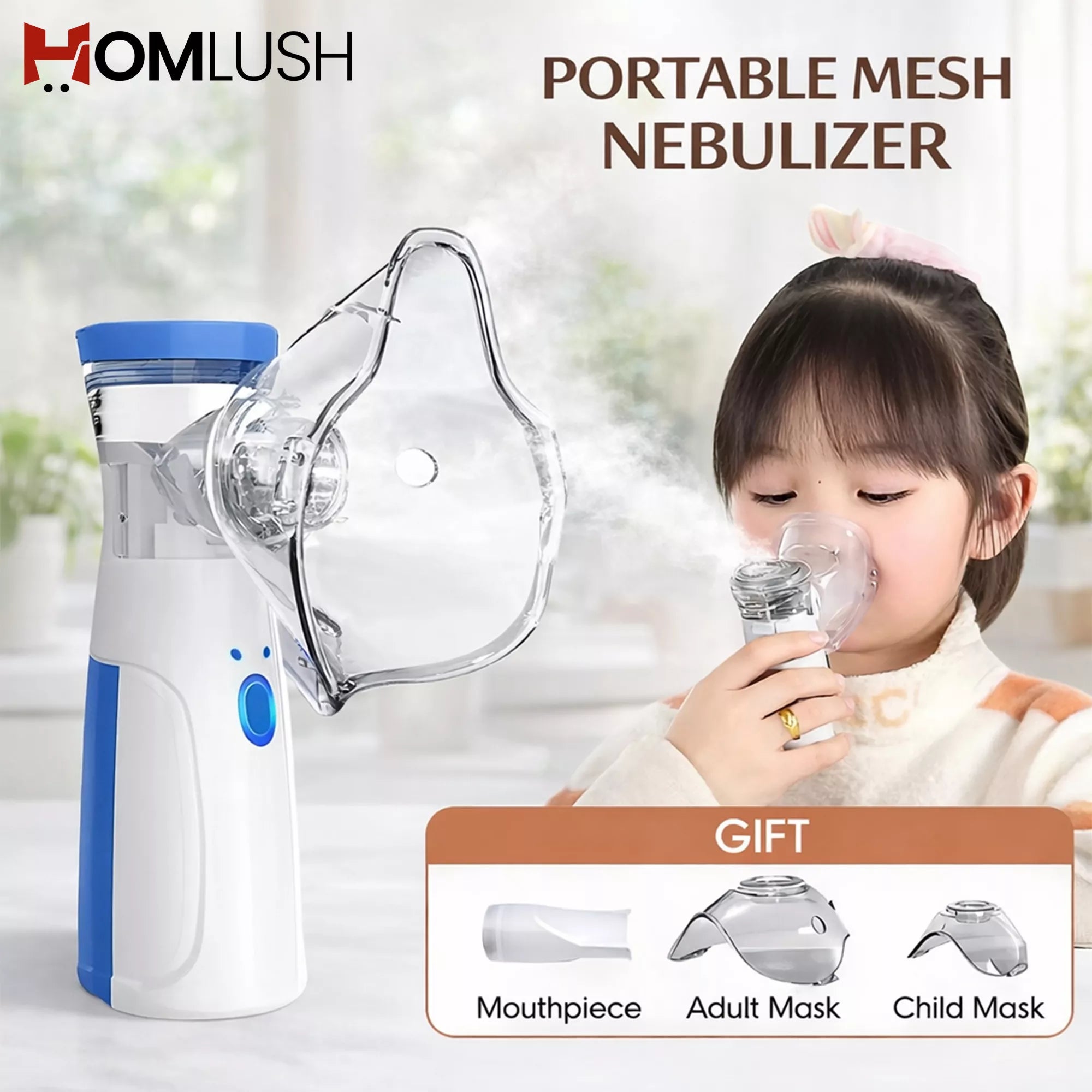 Portable mesh nebulizer machine for kids and adults