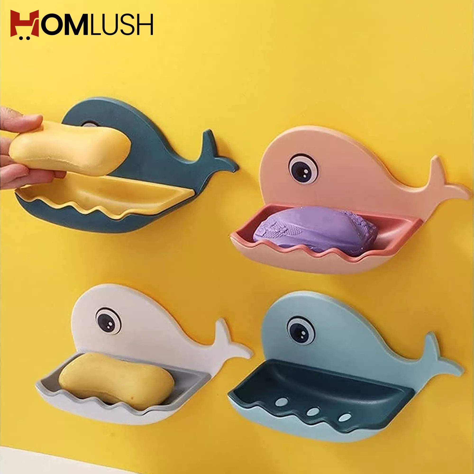 Whale Shape Soap Dish – Wall Mounted Soap Holder