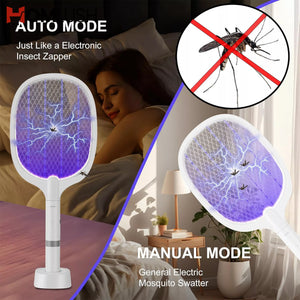 2 in 1 mosquito racket and insect killer lamp