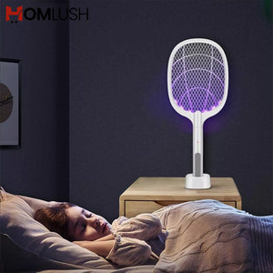 Handheld electric fly swatter device