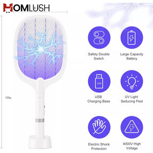 Rechargeable insect killer racket