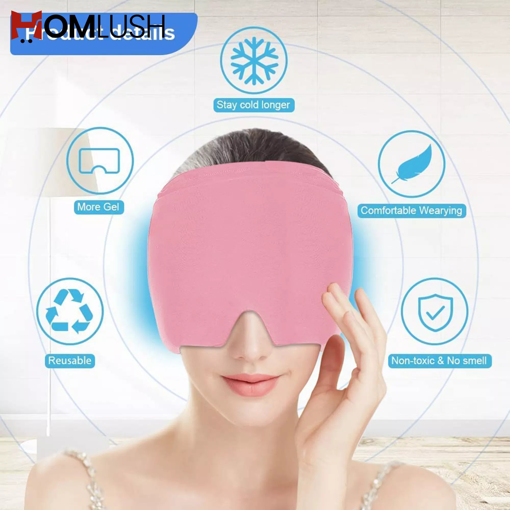 Full coverage cooling cap for headache support