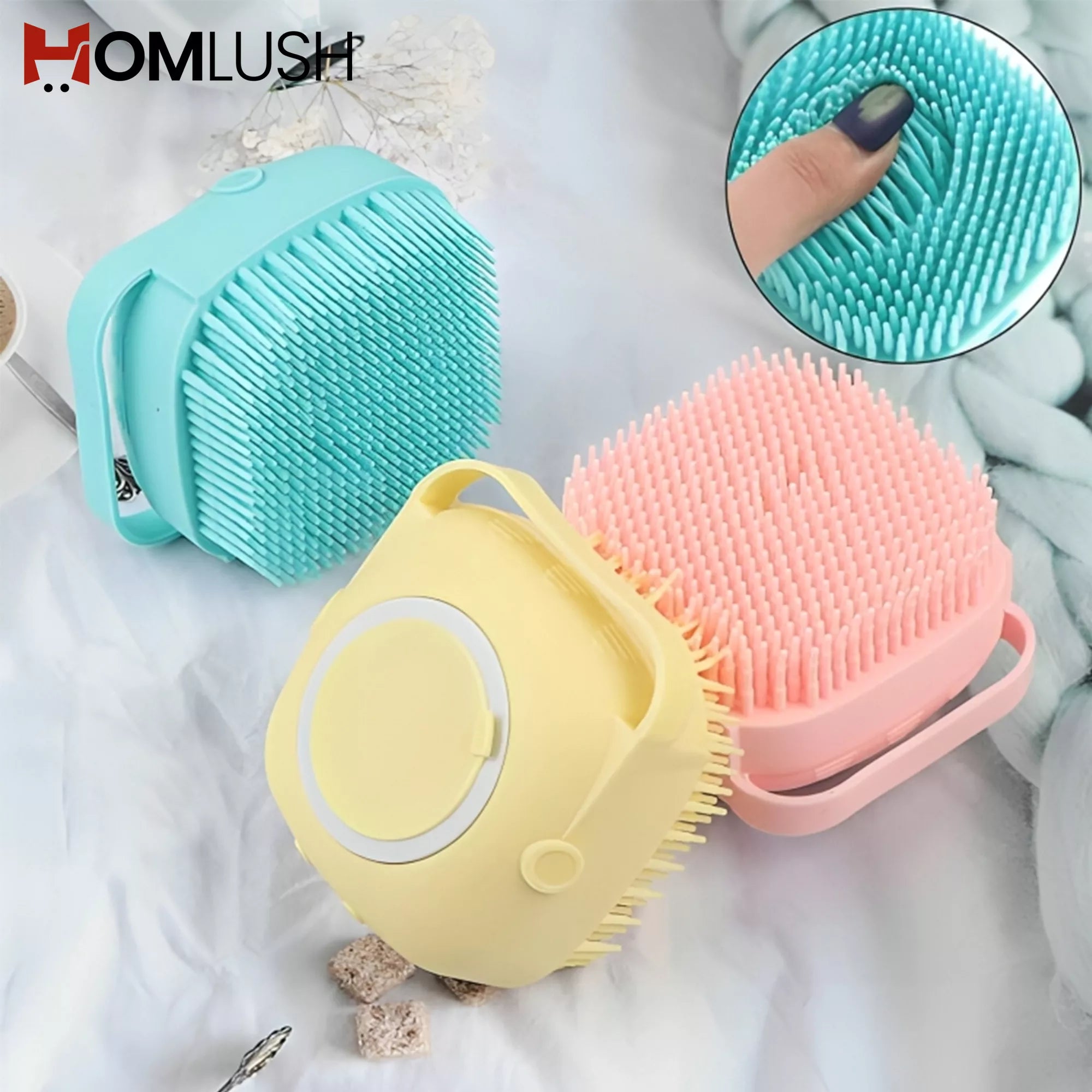 Reusable bath sponge alternative with soap release