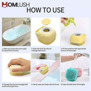 Hygienic silicone loofah for daily shower use