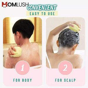 2 in 1 body scrubber for shower exfoliation