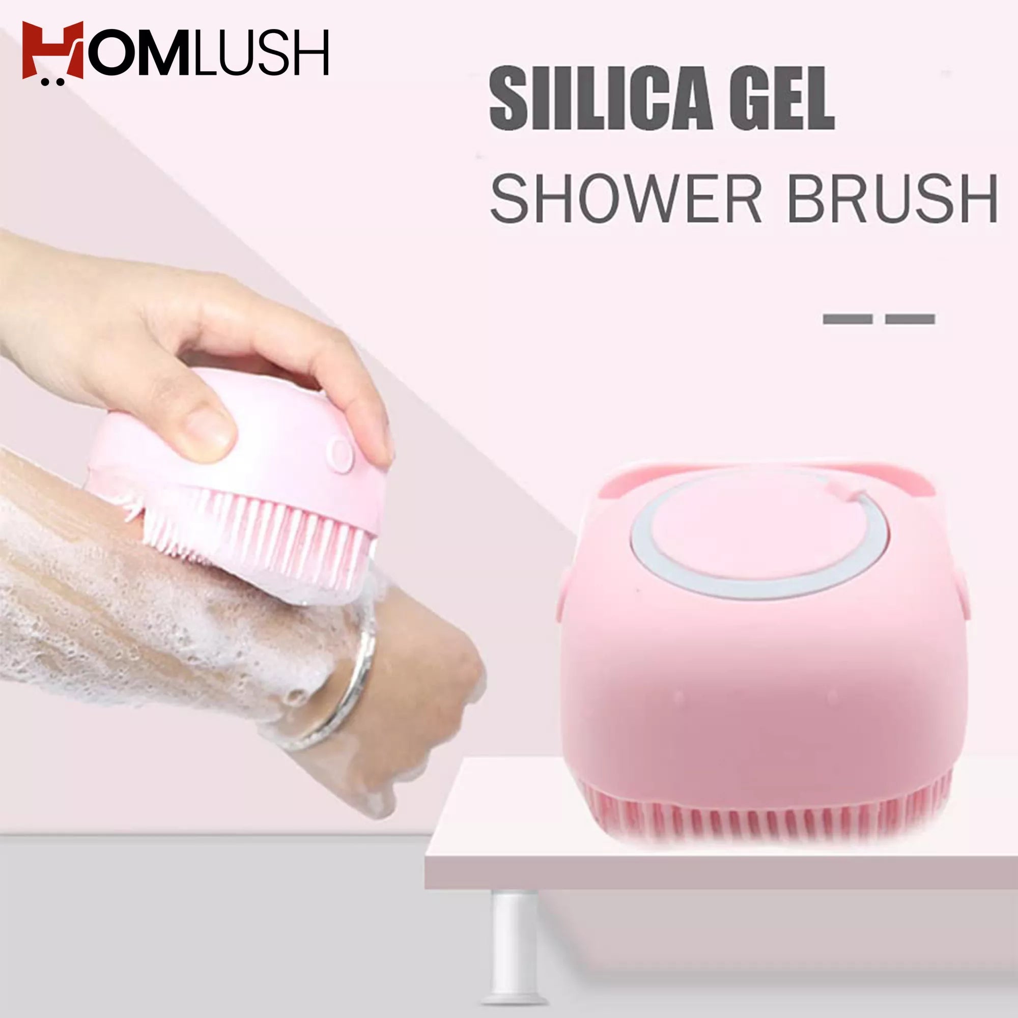 Skin friendly silicone body massager brush