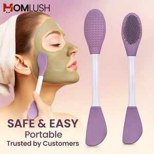 2 in 1 silicone facial brush and mask applicator