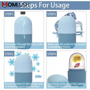 Refillable ice cube mold for skincare